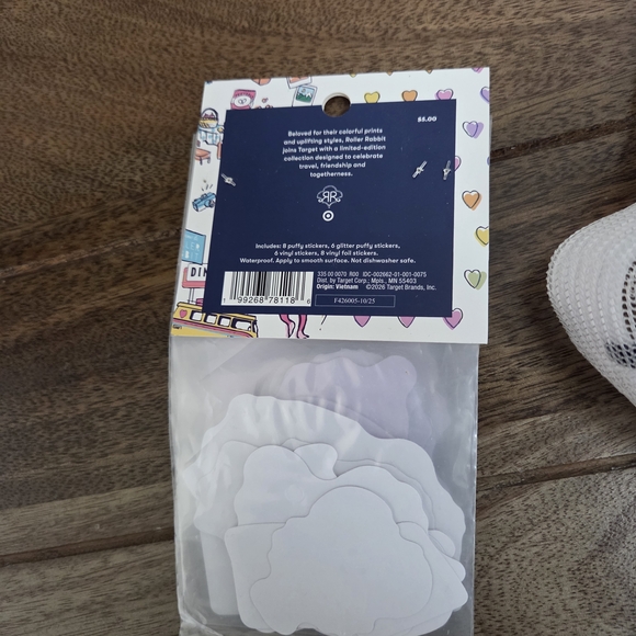 Roller Rabbit x Target Set - Disco Hearts Hat & Sticker Set - Picture 3 of 9